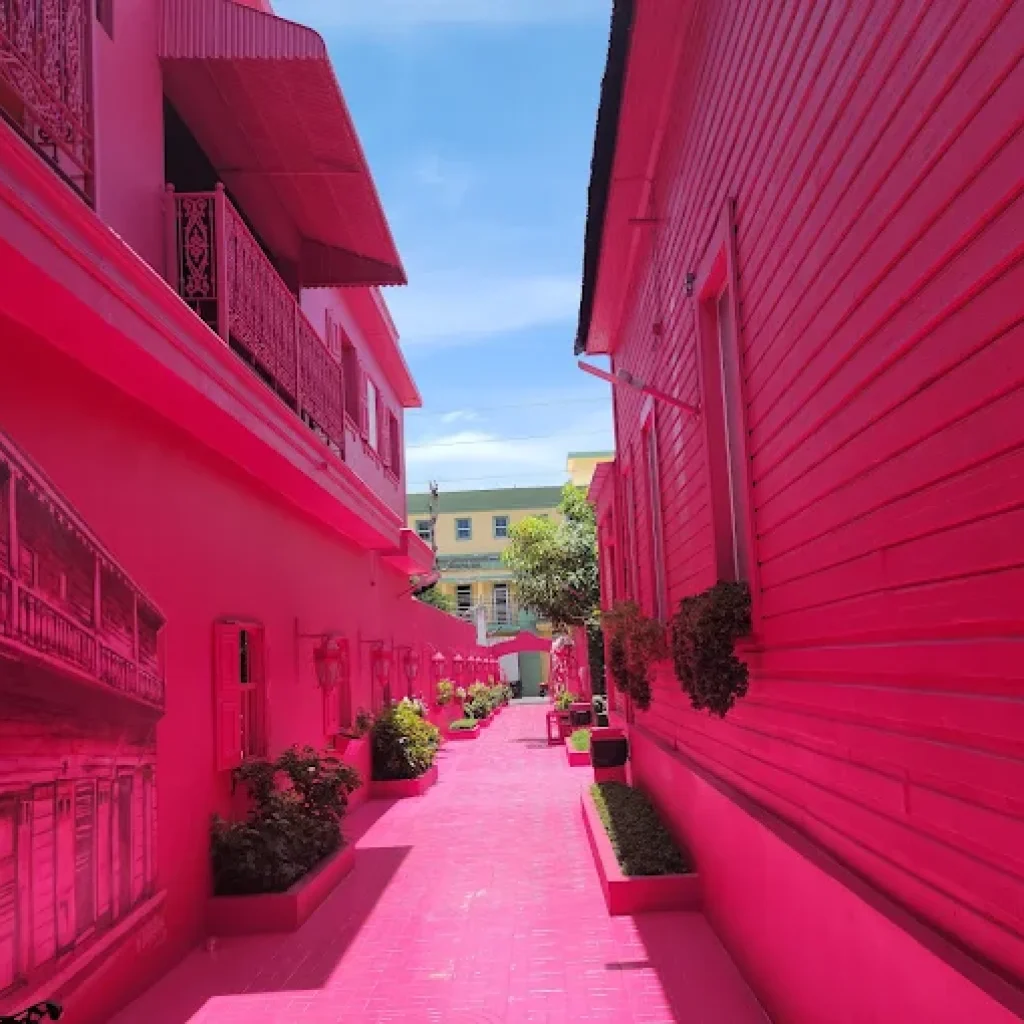 Pastel facades on Doña Blanca street in Puerto Plata